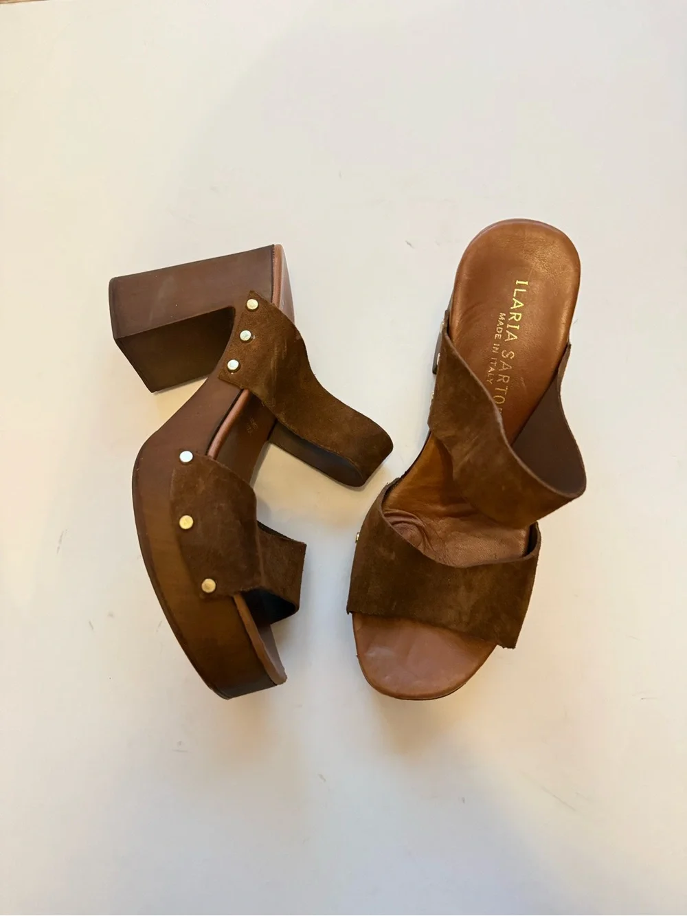 Ilaria Sartori Brown Suede Platform size 37